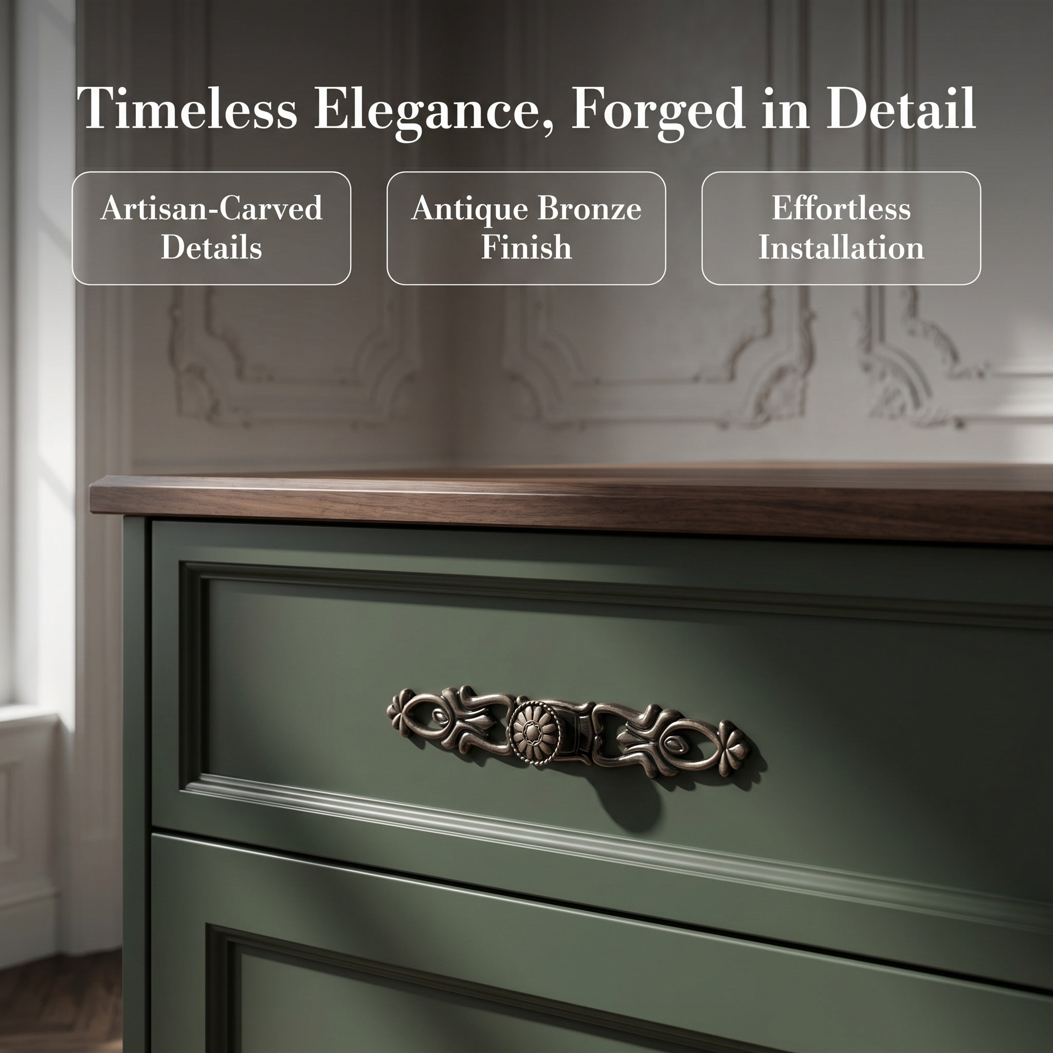2Pcs Bronze Drop Drawer Pulls  - Furniture Hardware Drop Pulls review and price